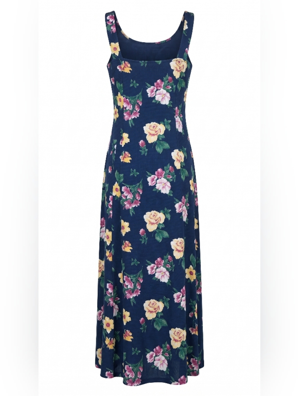 T R Bentley Royal Blue Floral Sleeveless Maxi Dress - Size: 12 - Vintage